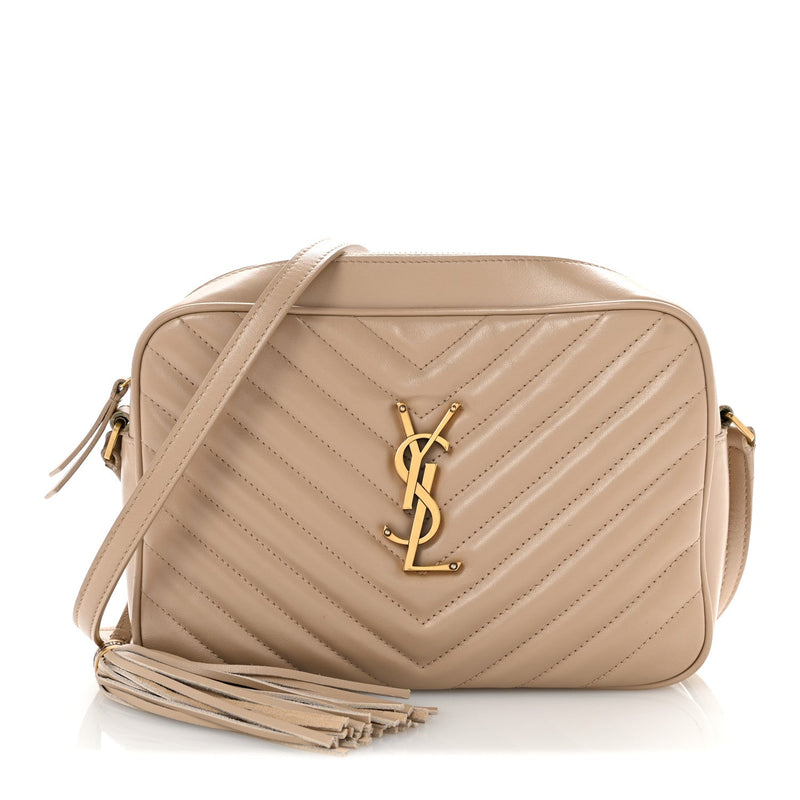 Calfskin Matelasse Monogram Lou Camera Bag Dark Beige
