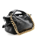 Nappa Medusa Chain Shoulder Bag Black