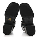 Calfskin Harness Enigneer Boots 37 Black