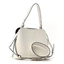 Saffiano Cuir Small Matinee Tote  Bianco Black