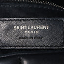 Lambskin Quilted Medium Loulou Puffer Monogram Chain Satchel Black