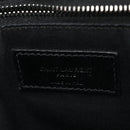Crinkled Calfskin Matelasse Monogram Medium Niki Chain Satchel Black