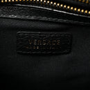 Grained Calfskin Embossed Medusa Flap Bag Black