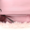 Faux Fur Quilted Virtus V Mini Chain Flap Shoulder Bag English Rose