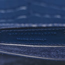 Calfskin Crocodile Embossed Medium Monogram Sunset Navy