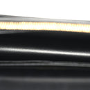 Coated Bark Calfskin Sunset Chain Wallet Black