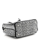 Satin Crystal Mini Galleria Double Zip Tote Metal