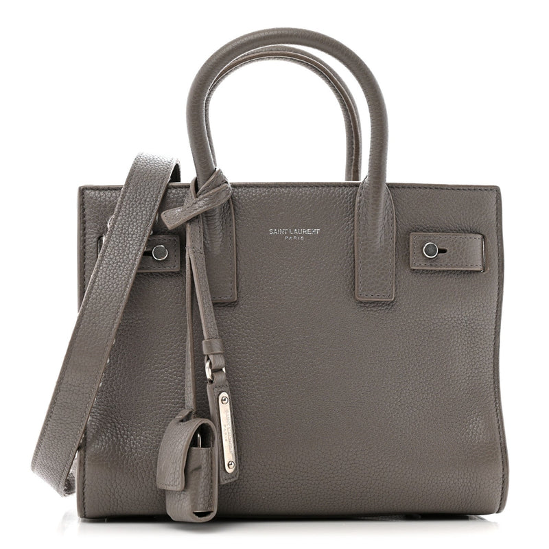 Grained Calfskin Nano Supple Sac De Jour Fog