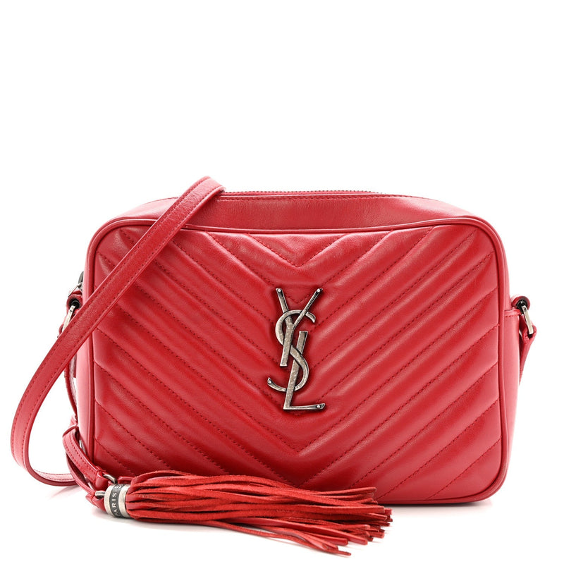 Calfskin Matelasse Monogram Lou Camera Bag Red