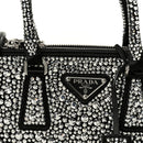Satin Crystal Mini Galleria Double Zip Tote Metal
