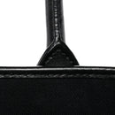 Coated Canvas Calfskin La Greca Signature Tote Bag Black Khaki