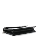 Grain De Poudre Matelasse Chevron Monogram Envelope Chain Wallet Black