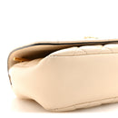 Nappa Quilted Small Medusa Chain Crossbody White