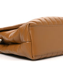 Calfskin Y Quilted Monogram Medium Loulou Chain Satchel Dark Natural