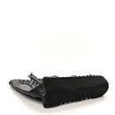 Tessuto Nylon Calfskin Grommet Tote Black