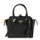 Spazzolato Mini Zippered Tote Black