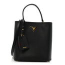Saffiano Cuir Medium Panier Bucket Bag Black Fuoco