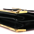 City Calfskin Ostrich Cahier Bag Fuoco Black