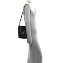 Re-Nylon Saffiano Stitched Duet Bucket Bag Black