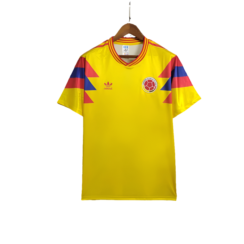 Colombia 1990 I Home Jersey - Retro Version | Free Shipping + Keychain Gift