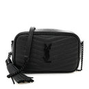Grain De Poudre Matelasse Monochrome Monogram Mini Lou Camera Bag Black