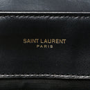 Calfskin Y Quilted Monogram Medium Loulou Chain Satchel Black