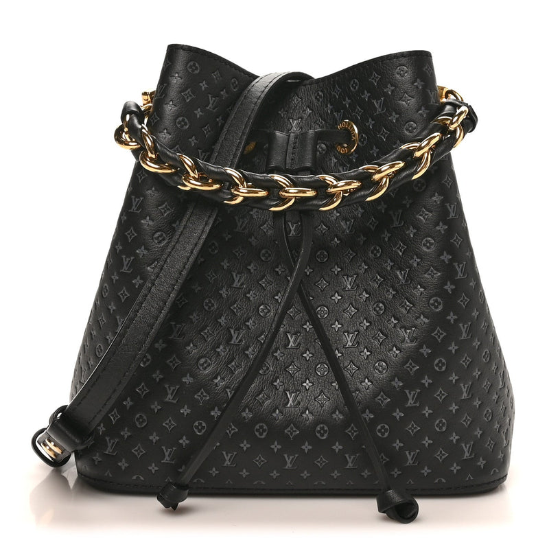 Calfskin Nanogram Embossed Neonoe BB Black