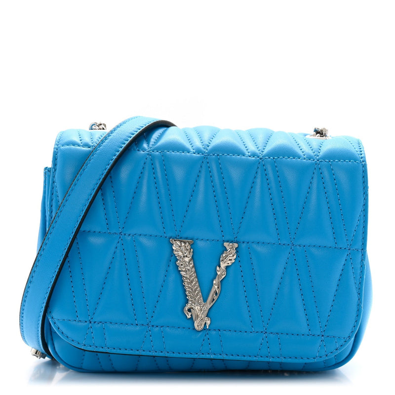 Nappa Quilted Virtus Bag Blue