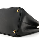 Saffiano Lux Medium Galleria Double Zip Tote Black