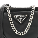 Nappa Soft Padded Mini Triangle Crossbody Pouch Black
