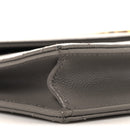 Grain De Poudre Matelasse Chevron Monogram Envelope Chain Wallet Fog
