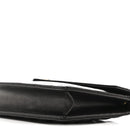 Grain De Poudre Matelasse Chevron Monogram Envelope Chain Wallet Black