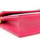 Grain De Poudre Matelasse Chevron Monogram Envelope Chain Wallet Fresh Fuchsia