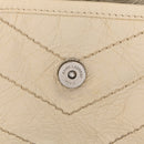 Crinkled Calfskin Matelasse Monogram Baby Niki Chain Satchel White