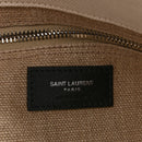 Linen Calfskin Small Rive Gauche Tote Greggio Natural