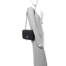 Vitello Soft Chain Flap Bag Black