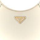 Brushed Calfskin Cleo Adjustable Strap Shoulder Bag White