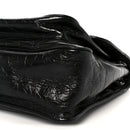Crinkled Calfskin Matelasse Monogram Large Niki Chain Satchel Black
