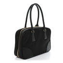Re-Nylon Saffiano Medium Re-Edition 1978 Two Handle Bag Black