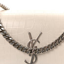 Calfskin Crocodile Embossed Medium Monogram Sunset Blanc Vintage