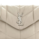 Lambskin Quilted Toy Loulou Puffer Monogram Chain Satchel Crema Soft