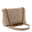 Lambskin Quilted Toy Loulou Puffer Monogram Chain Satchel Nude Powder