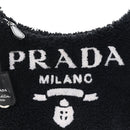Terry Cloth Mini Re-Edition 2000 Bag Black White