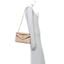Lambskin Quilted Small Loulou Puffer Monogram Chain Satchel Dark Beige