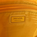 Re-Nylon Vitello Metal Triangle Logo Sling Backpack Giallo