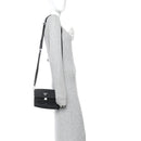 Re-Nylon Saffiano Triangle Shoulder Bag Black