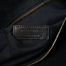 Embroidered Cotton Linen Rive Gauche Noe Tote Black Beige