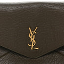 Grained Lambskin Large Cassandre Envelope Pouch Light Musk