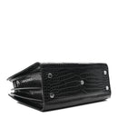 Calfskin Crocodile Embossed Baby Sac De Jour Black