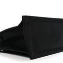 Raffia Linen Calfskin Small Rive Gauche Tote Black
